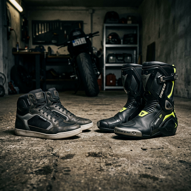 Comparativa de calzado para moto: botas urbanas vs botas de carreras
