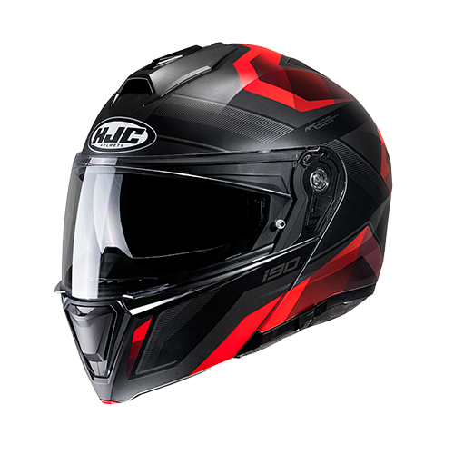 HJC Casco HJC i90 Lark Negro Rojo M, variante Lark / Talla M disponible en Guatemala