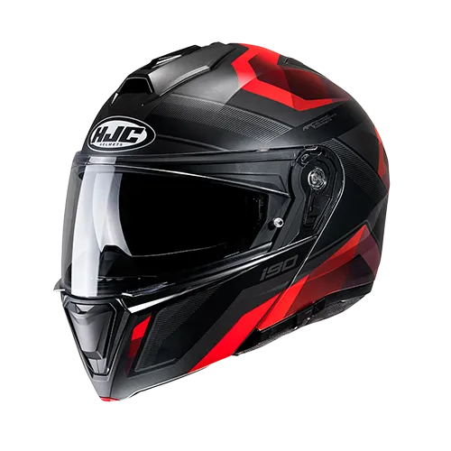HJC Casco HJC i90 Lark Negro Rojo M, variante Lark / Talla M disponible en Guatemala