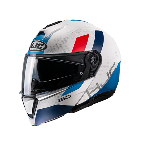 HJC Casco HJC i90 Syrex Blanco Azul Rojo S, variante Syrex / Talla S disponible en Guatemala