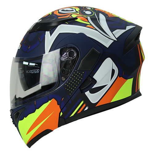 HRO Casco HRO 3400 Hanuki Azul Amarillo M, variante Hanuki / Talla M disponible en Guatemala