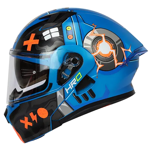 HRO Casco HRO 3420 Bot Azul Naranja L, variante Bot / Talla L disponible en Guatemala
