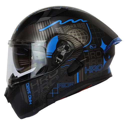 HRO Casco HRO 3420 Wwide Negro Azul S, variante Wwide / Talla S disponible en Guatemala