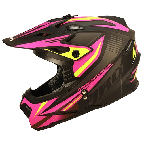 HRO Casco HRO MX03 Airmax Negro Rosado M, variante Airmax / Talla M disponible en Guatemala
