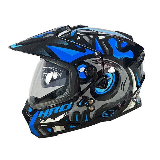 HRO Casco HRO MX330 Colors Negro Azul L, variante Colors / Talla L disponible en Guatemala